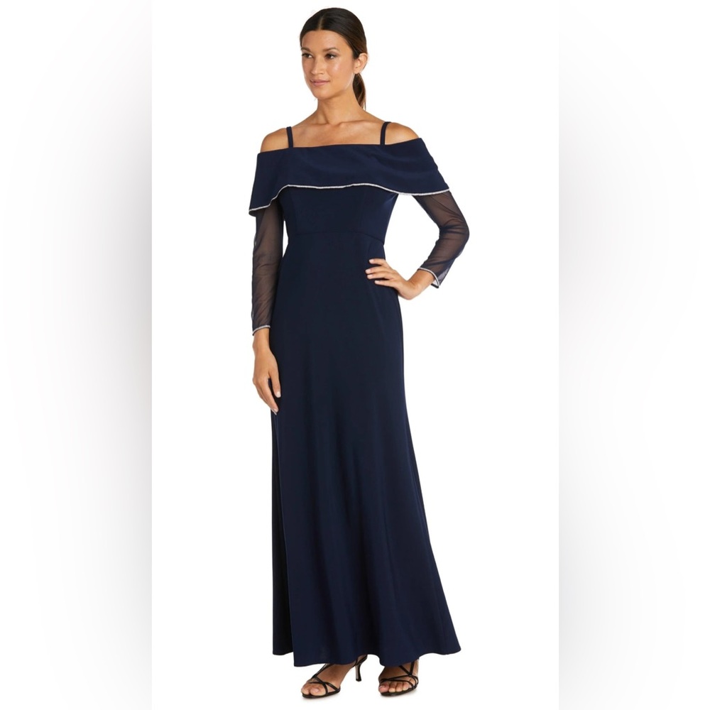 Navy Blue/Dark Blue B.R & M Brand Evening Gown.
